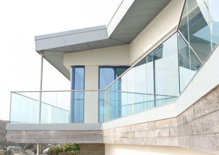 Stephens and stephens developers blue point gorran haven cornwall balcony close up